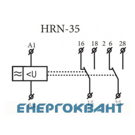 Реле контролю напруги ETI 002471401 HRN-35 48-276V AC (1F 2x16A AC1)