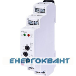 Реле контролю послідовності фаз і напруги ETI 002471412 HRN-54N 3x400 / 230AC (3F 1x8A AC1) з нейтраллю