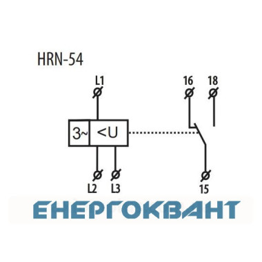 Реле контролю послідовності фаз і напруги ETI 002471416 HRN-54 3x400AC (3F 1x8A AC1) без нейтралі Реле контролю послідовності фаз і напруги ETI 002471416 HRN-54 3x400AC (3F 1x8A AC1) без нейтралі