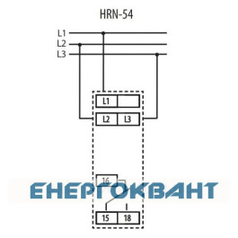 Реле контролю послідовності фаз і напруги ETI 002471416 HRN-54 3x400AC (3F 1x8A AC1) без нейтралі