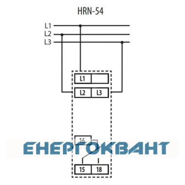 Реле контролю послідовності фаз і напруги ETI 002471416 HRN-54 3x400AC (3F 1x8A AC1) без нейтралі Реле контролю послідовності фаз і напруги ETI 002471416 HRN-54 3x400AC (3F 1x8A AC1) без нейтралі
