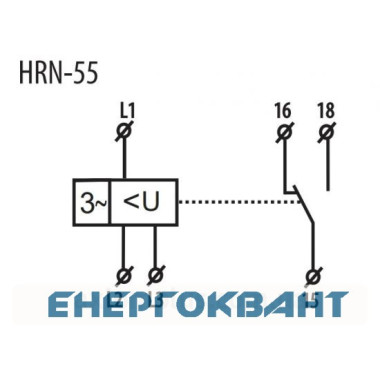 Реле контролю послідовності асиметрії і обриву фаз ETI 002471431 HRN-55 3x400AC (3F 1x8A AC1) без нейтралі Реле контролю послідовності асиметрії і обриву фаз ETI 002471431 HRN-55 3x400AC (3F 1x8A AC1) без нейтралі