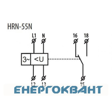 Реле контролю послідовності асиметрії і обриву фаз ETI 002471432 HRN-55N 3x400 / 230AC (3F 1x8A AC1) з нейтраллю Реле контролю послідовності асиметрії і обриву фаз ETI 002471432 HRN-55N 3x400 / 230AC (3F 1x8A AC1) з нейтраллю