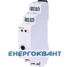Реле контролю послідовності асиметрії і обриву фаз ETI 002471432 HRN-55N 3x400 / 230AC (3F 1x8A AC1) з нейтраллю
