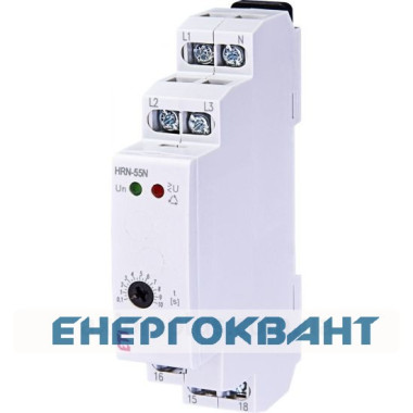 Реле контролю послідовності асиметрії і обриву фаз ETI 002471432 HRN-55N 3x400 / 230AC (3F 1x8A AC1) з нейтраллю Реле контролю послідовності асиметрії і обриву фаз ETI 002471432 HRN-55N 3x400 / 230AC (3F 1x8A AC1) з нейтраллю