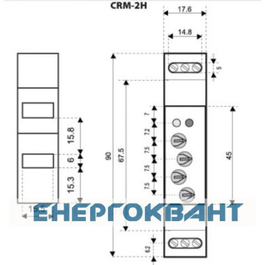 Реле часу ETI 002470003 CRM-2H UNI 12-240V AC / DC Реле часу ETI 002470003 CRM-2H UNI 12-240V AC / DC