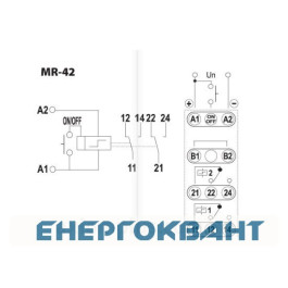 Імпульсне реле з функцією «пам'яті» ETI 002470095 MR-42 230V AC (2x16A AC1)