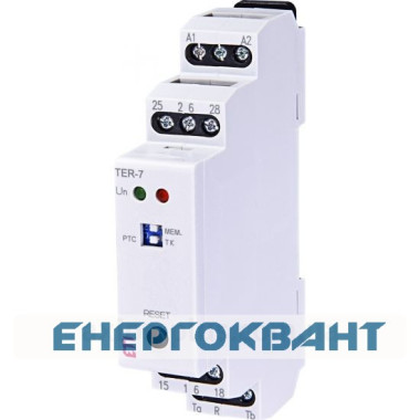 Реле контролю температури обмотки двигуна ETI 002471804 TER-7 (використовує термістор) Реле контролю температури обмотки двигуна ETI 002471804 TER-7 (використовує термістор)
