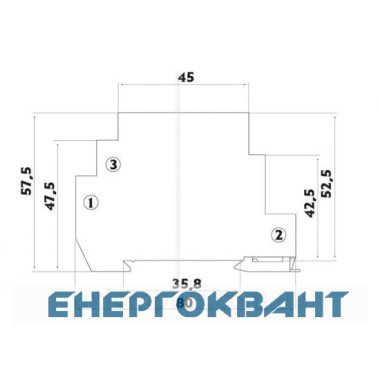 Дзвінок-зумер на DIN-рейку ETI 002413001 BE 220 (220V)