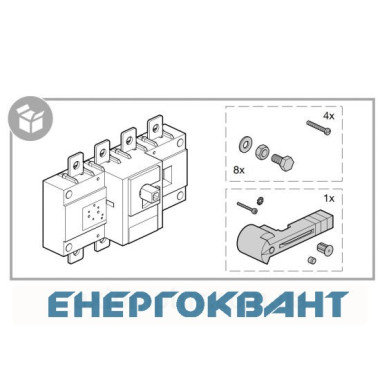 Рубильник Hager HA357 3P 400А Рубильник Hager HA357 3P 400А