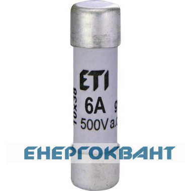 Запобіжник CH 10x38 gG 6A 500В ETI