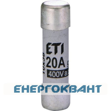 Запобіжник CH 10x38 gG 20A 400В ETI Запобіжник CH 10x38 gG 20A 400В ETI