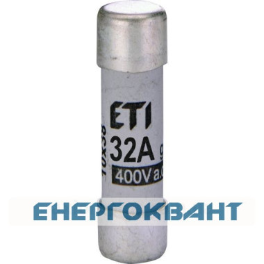Запобіжник CH 10x38 gG 32A 400В ETI Запобіжник CH 10x38 gG 32A 400В ETI