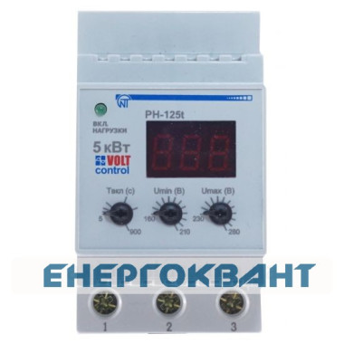 Реле напруги з захистом від перегріву Новатек-Електро РН-125Т 25А