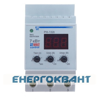Реле напруги з захистом від перегріву Новатек-Електро РН-132Т 32А