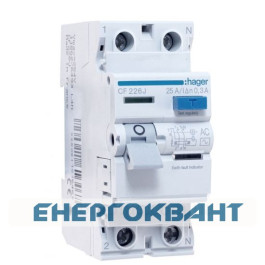 УЗО Hager CF226J (2П 25A 300мА AC)