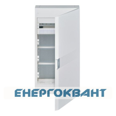 Трьохрядовий гібридний щит Hager Vega VB418MMP 18M з білої дверцятами