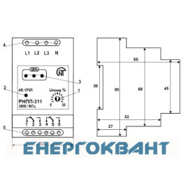 Реле контролю фаз РНПП-311, Новатек-Електро