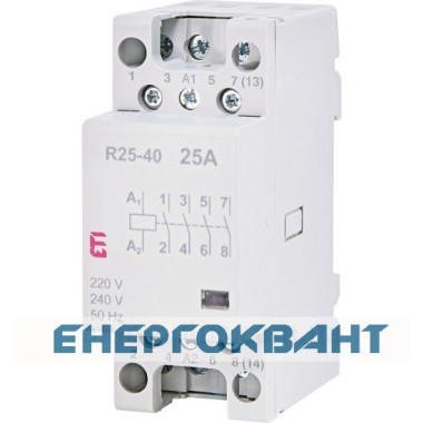 Контактор ETI 002462310 R 25-40 230V AC 25A (AC1)