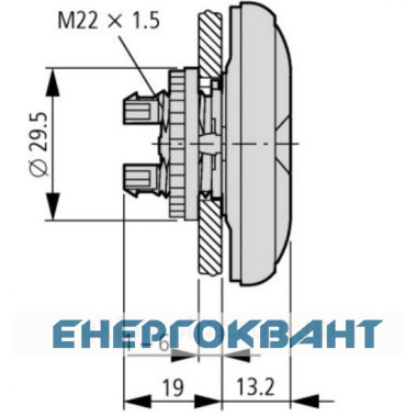 Головка кнопки Eaton Moeller M22-DDL-GR Головка кнопки Eaton Moeller M22-DDL-GR