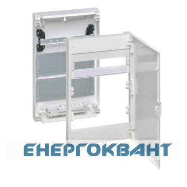 Дворядний гібридний щит Hager Vega VB418MTP 36M з білої дверцятами