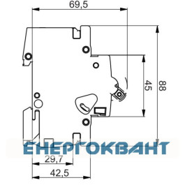 Автоматичний вимикач ETI 270100101 ETIMAT P10 1p B 1A (10kA)