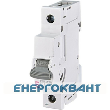 Автоматичний вимикач ETI 260601100 ETIMAT P10 DC 1p C 6A (10kA)