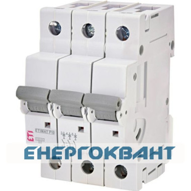 Автоматичний вимикач ETI 270631108 ETIMAT P10 3p C 6A (10kA)