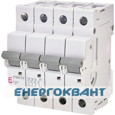 Автоматичний вимикач ETI 271641106 ETIMAT P10 3p + N C 16A (10kA) Автоматичний вимикач ETI 271641106 ETIMAT P10 3p + N C 16A (10kA)