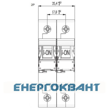 Автоматичний вимикач ETI 002113517 ETIMAT 6 2p В 20А (6 kA)