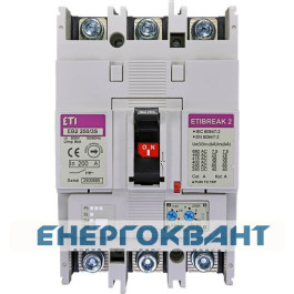 Автоматичний вимикач ETI 004671082 EB2 250 / 3S 200А 3р (36кА)