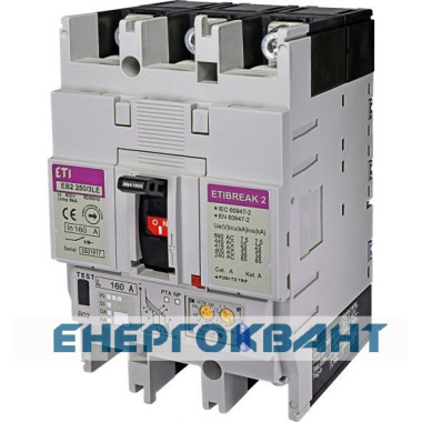 Автоматичний вимикач ETI 004671354 EB2 250 / 3LE 250A 3p (36kA) Автоматичний вимикач ETI 004671354 EB2 250 / 3LE 250A 3p (36kA)