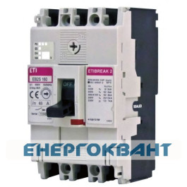 Автоматичний вимикач ETI 004671857 EB2S 160 / 3HF 3P 40A 40kA (фіксована)