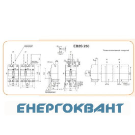 Автоматичний вимикач ETI 004671907 EB2S 250 / 3SA 200A (25kA (0.63-1) In / (6-13) In) 3P