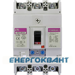 Автоматичний вимикач ETI 004671927 EB2S 250 / 3HA 200A (40kA (0.63-1) In / (6-13) In) 3P