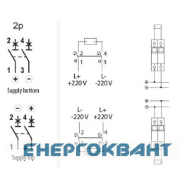 Автоматичний вимикач ETI 691621108 ETIMAT P10 / R-DC 2p C 16A (10kA)