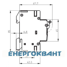 Автоматичний вимикач ETI 002181322 ST-68 1p C 63А (4.5 kA)