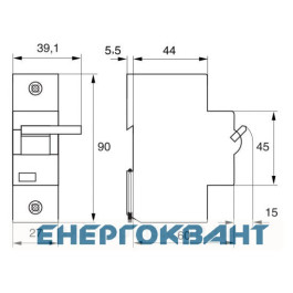 Незалежний расцепитель ETI 002159321 DA ETIMAT AC 80/125 110-415V