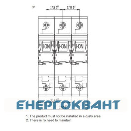 Автомат вимикач ETIMAT 6 3p З 10А