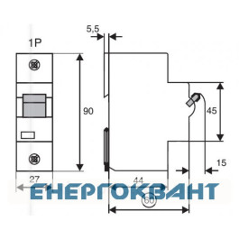 Автоматичний вимикач ETI 002123718 ETIMAT 10 2p B 25А (10 kA)