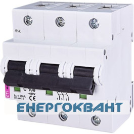 Автоматичний вимикач ETI 002125731 ETIMAT 10 3p B 80А (20kA)