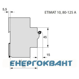 Автоматичний вимикач ETI 002136732 ETIMAT 10 3p + N C 100А (20 kA)
