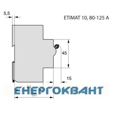 Автоматичний вимикач ETI 002125731 ETIMAT 10 3p B 80А (20kA)