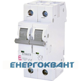 Автоматичний вимикач ETI 002143515 ETIMAT 6 2p C 13А (6 kA)