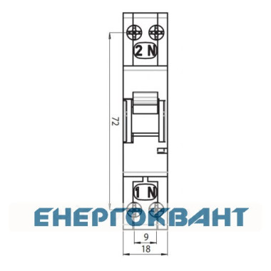 Автоматичний вимикач ETI 002191122 ETIMAT 6 1p + N З 10А (6 kA)