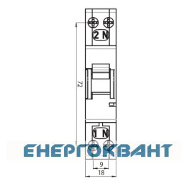 Автоматичний вимикач ETI 002191124 ETIMAT 6 1p + N З 16А (6 kA)