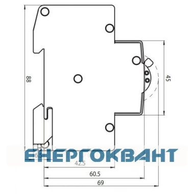 Автоматичний вимикач ETI 002191122 ETIMAT 6 1p + N З 10А (6 kA)