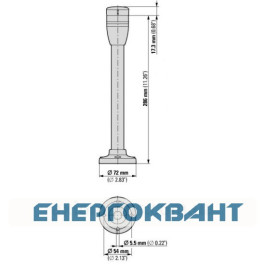 Базовий модуль сигнальної стійки Eaton SL4-PIB-250 алюмінієва трубка 250мм Ø40мм