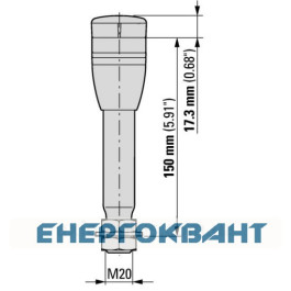 Базовий модуль сигнальної стійки Eaton SL4-PIB-T-100 алюмінієва трубка 100мм Ø40мм