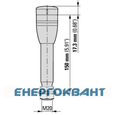 Базовий модуль сигнальної стійки Eaton SL4-PIB-T-100 алюмінієва трубка 100мм Ø40мм